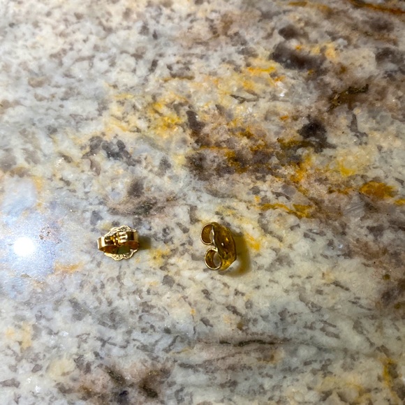 14k Pear Diamond Ruby Earrings - Picture 3 of 3